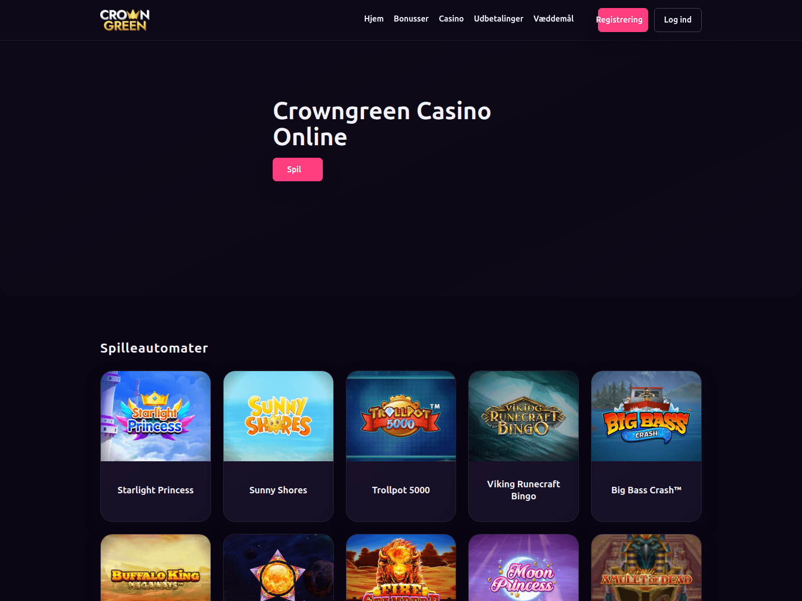 Screenshot of crowngreen-dk.com