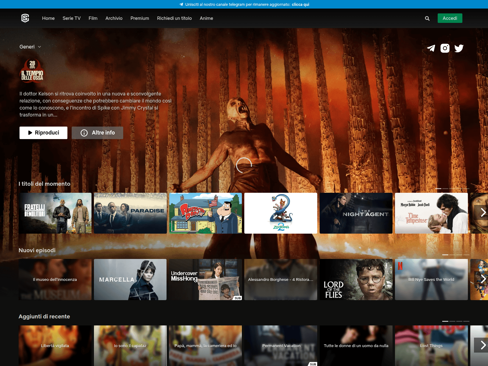 Screenshot of streaming-community.town