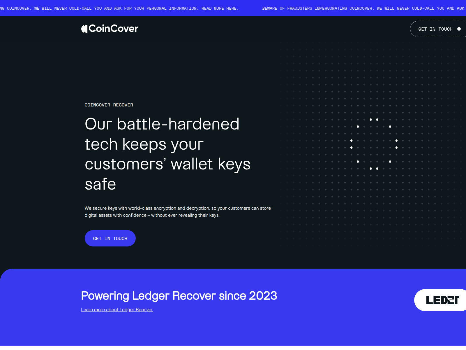 Screenshot of coincoverinternational.com