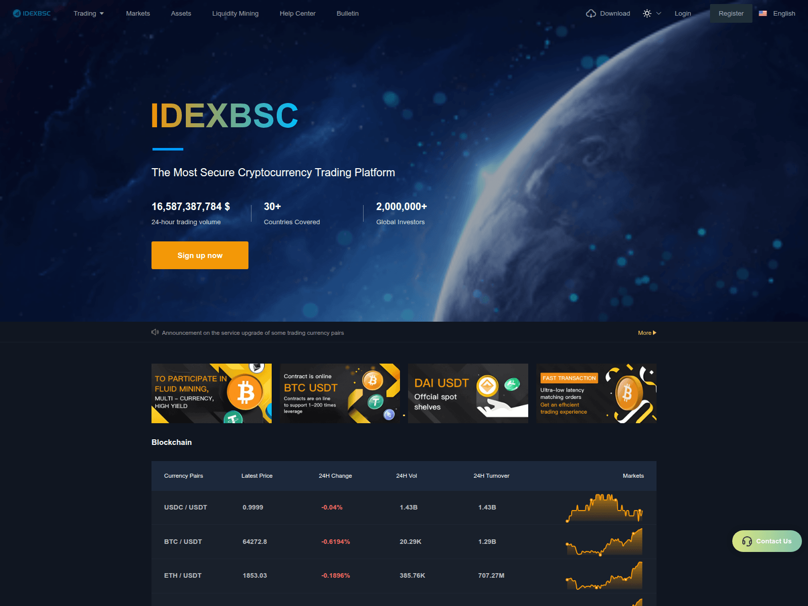 Screenshot of idexbscxp.com