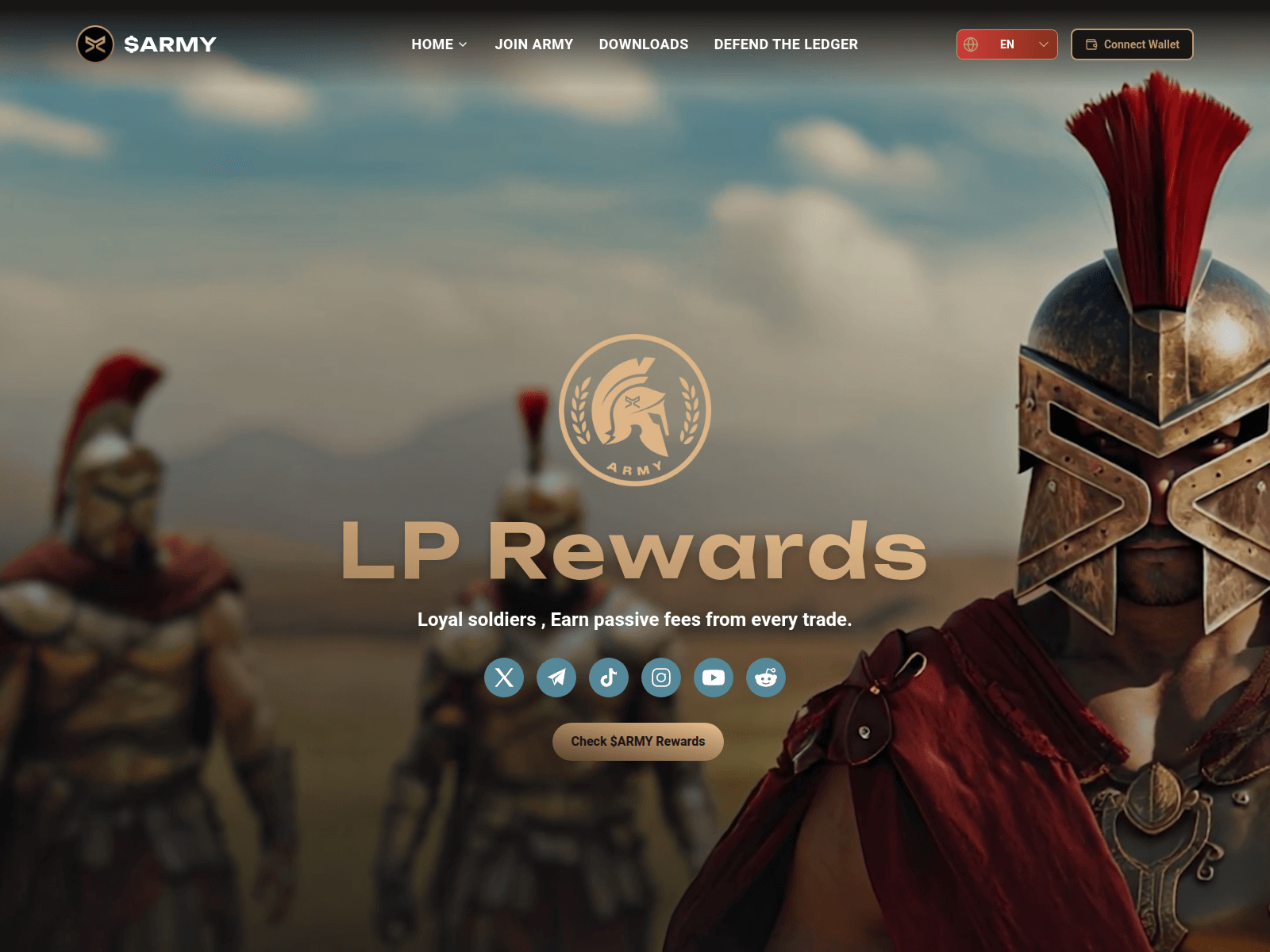 Screenshot of xrplarmytoken.app