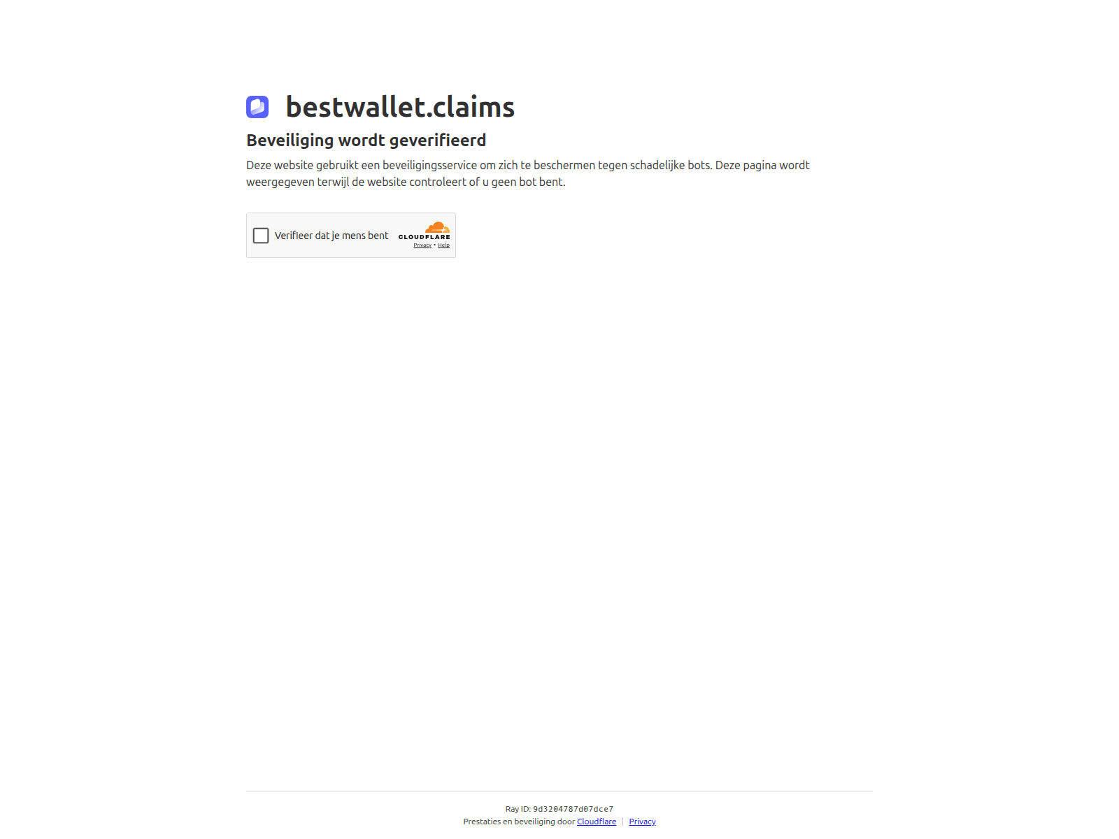 Screenshot of bestwallet.claims