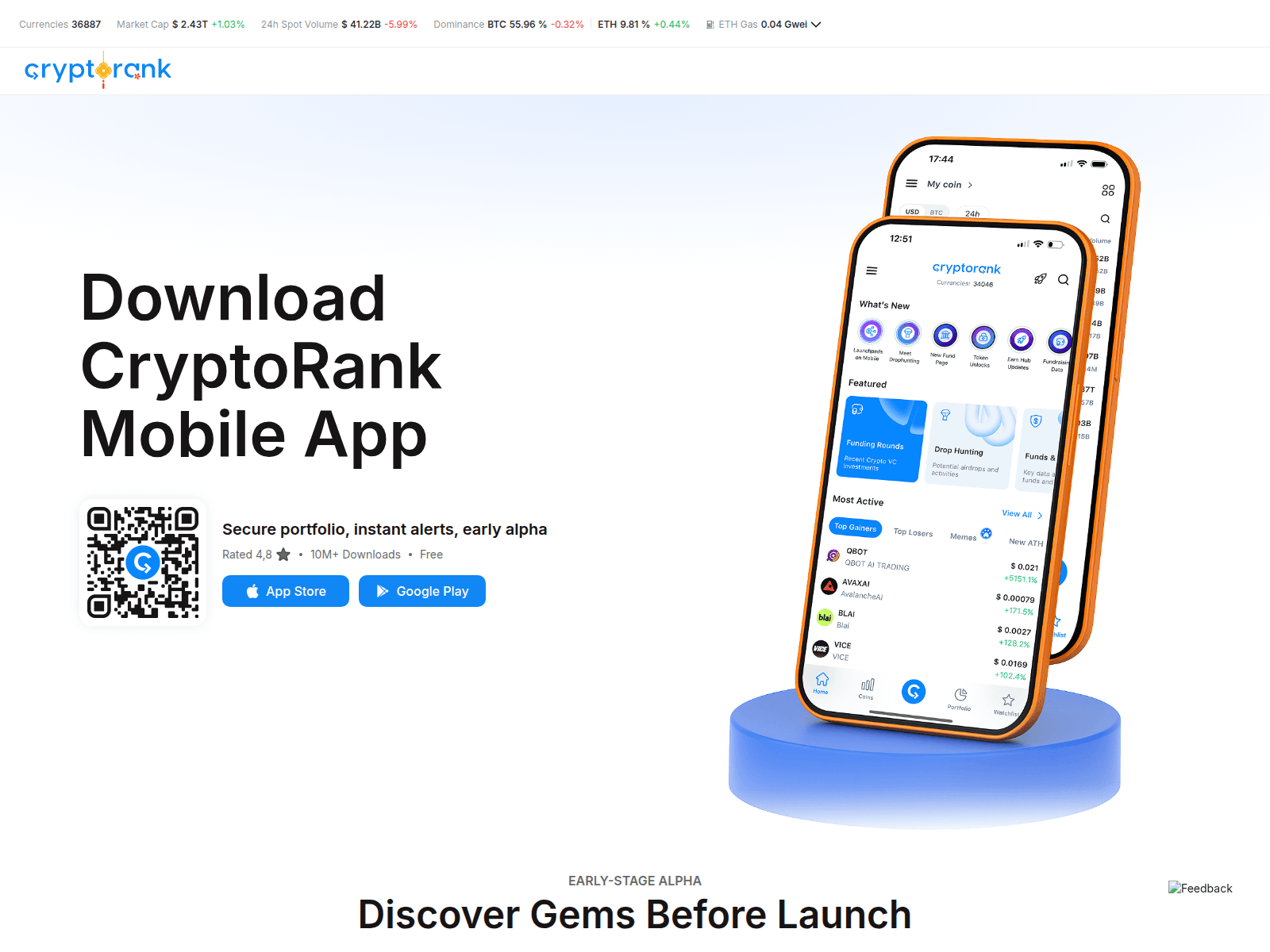 Screenshot of cryptrank.digital