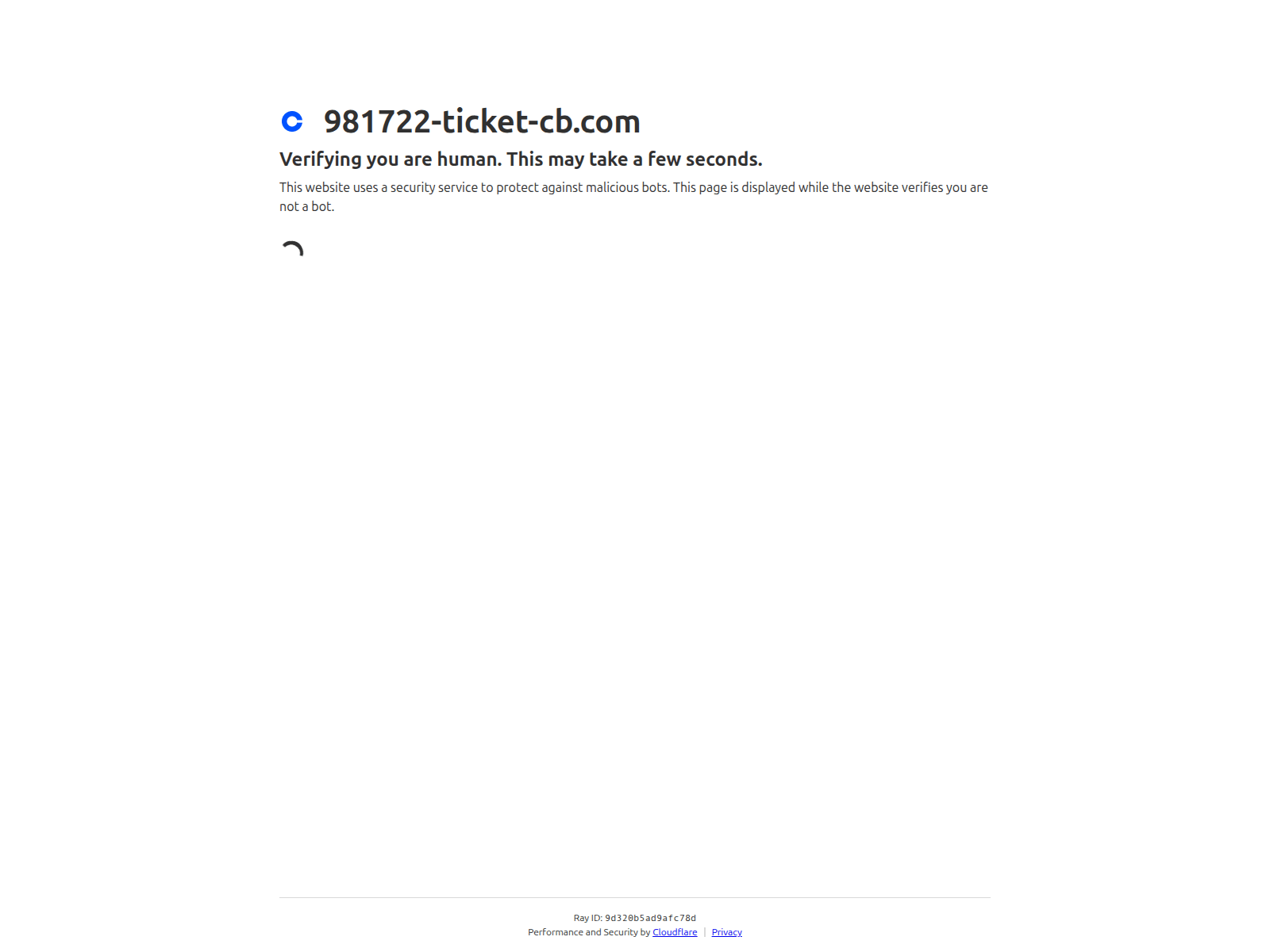 Screenshot of 981722-ticket-cb.com