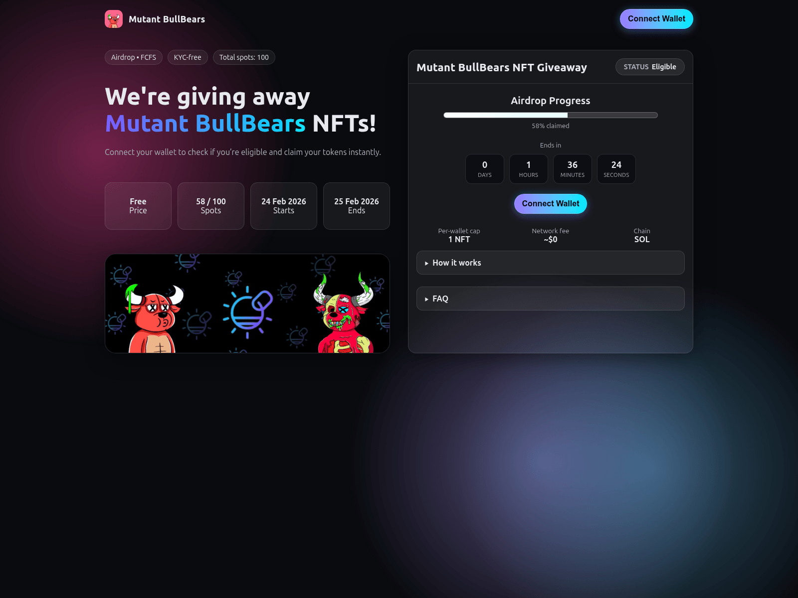 Screenshot of mutantbullbears.xyz