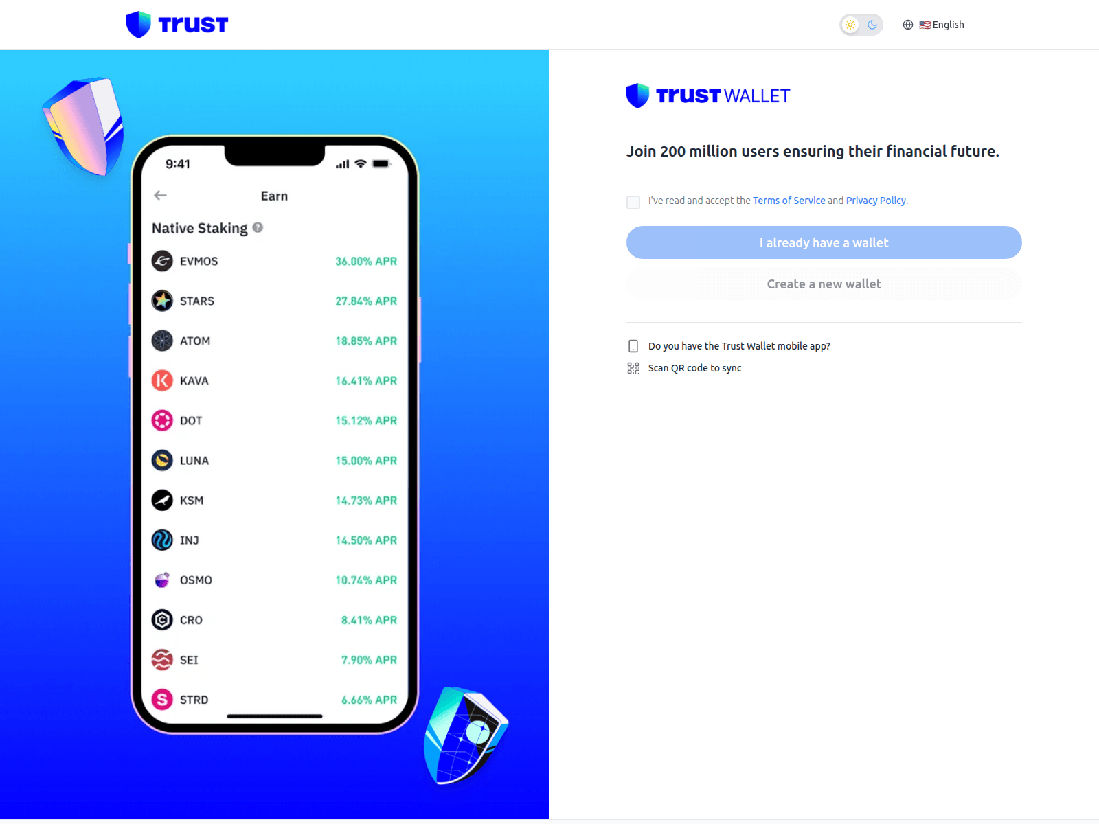 Screenshot of trustnodes.app