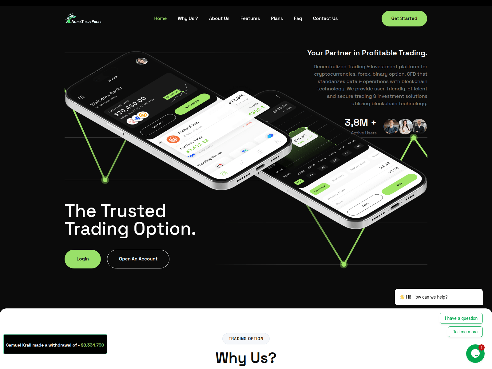 Screenshot of alphatrpulse.live