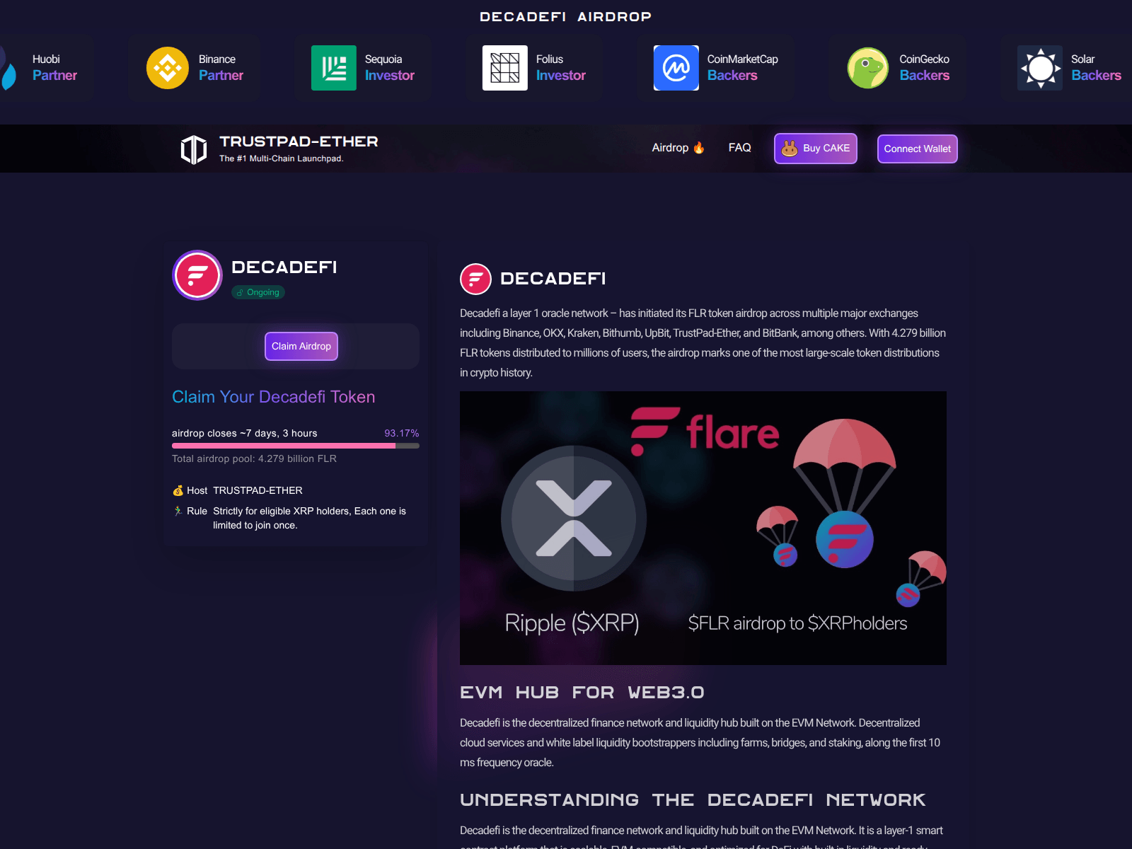 Screenshot of decadefi.pro