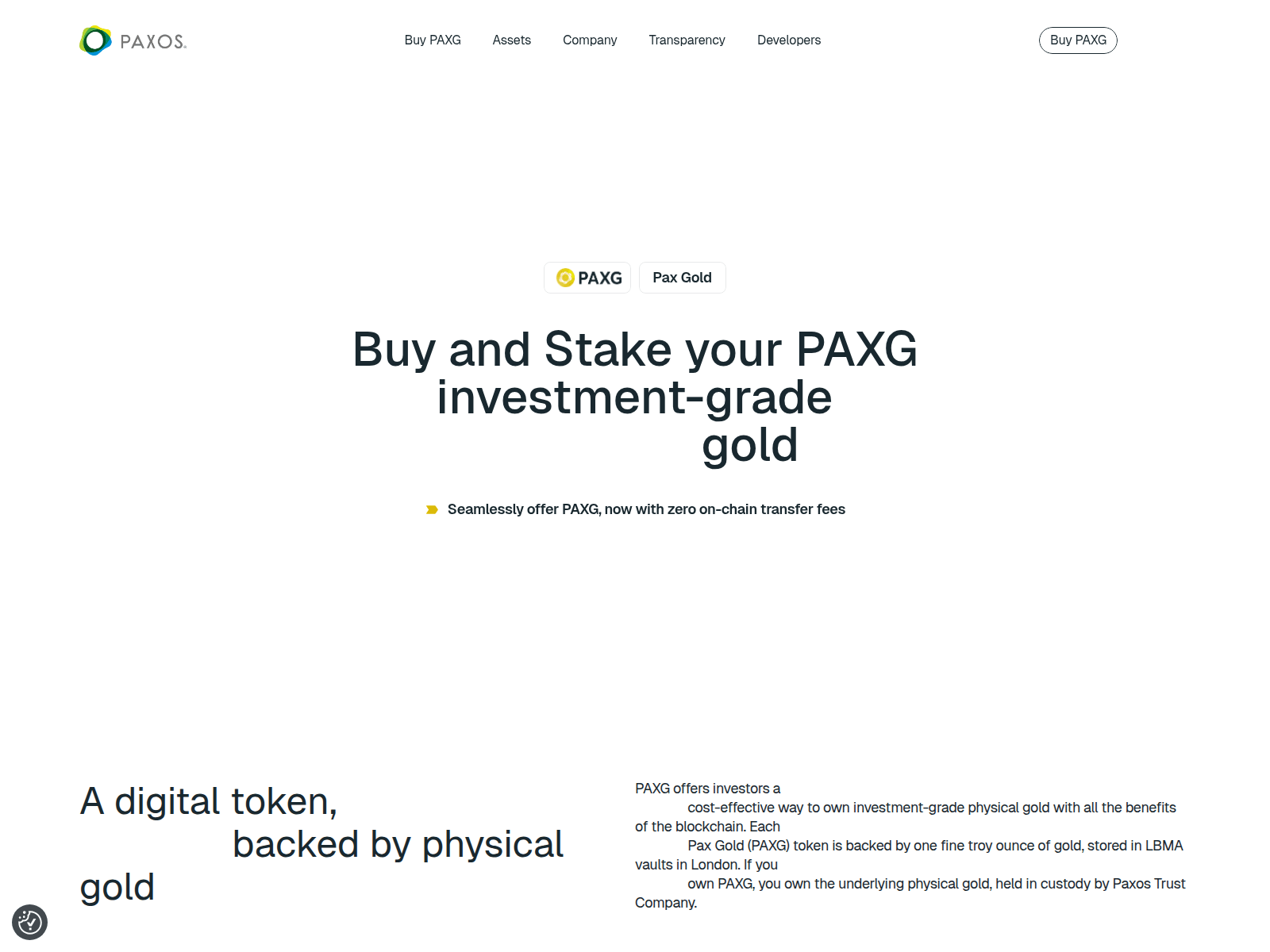 Screenshot of paxos.sale