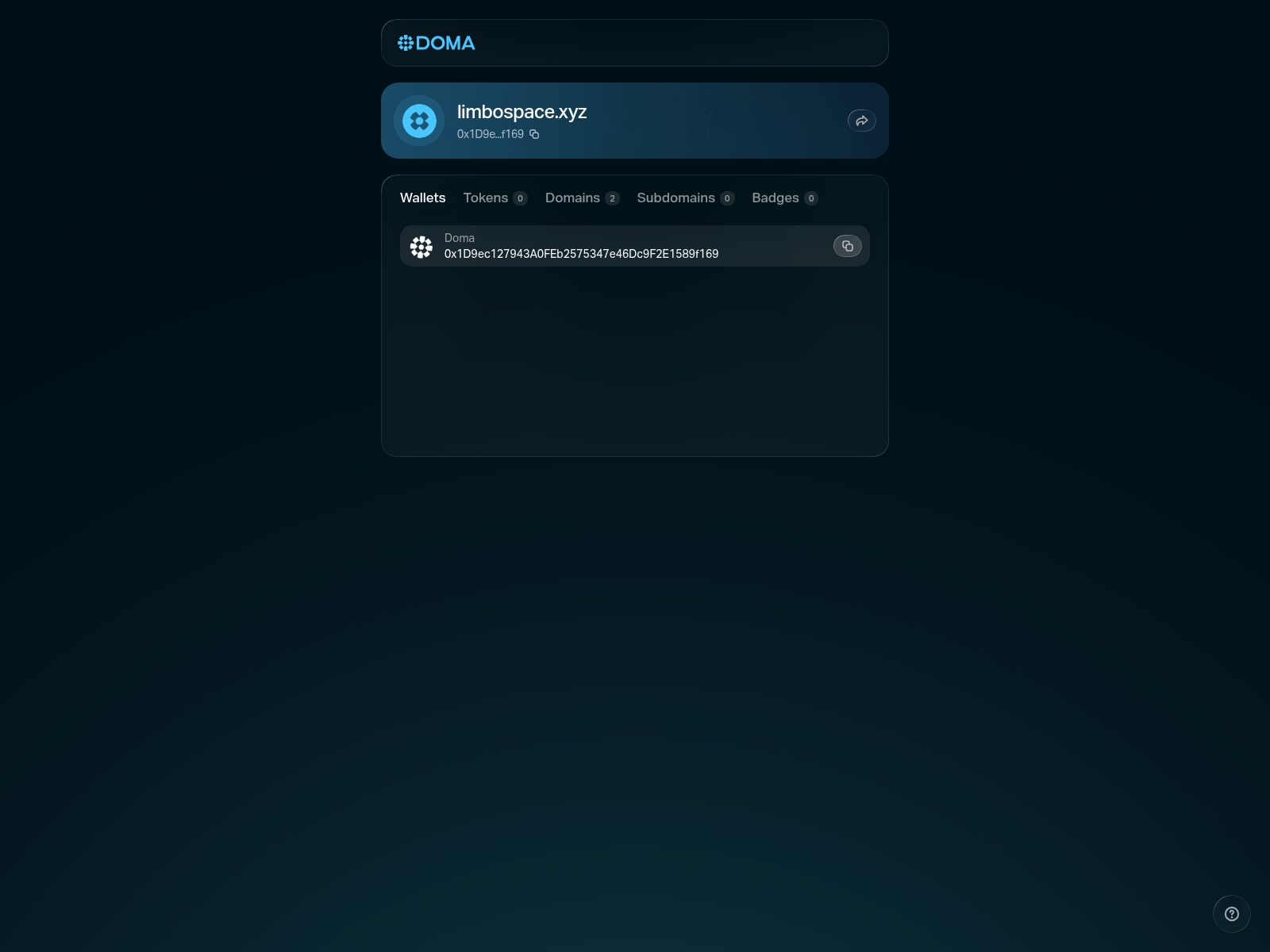 Screenshot of limbospace.xyz
