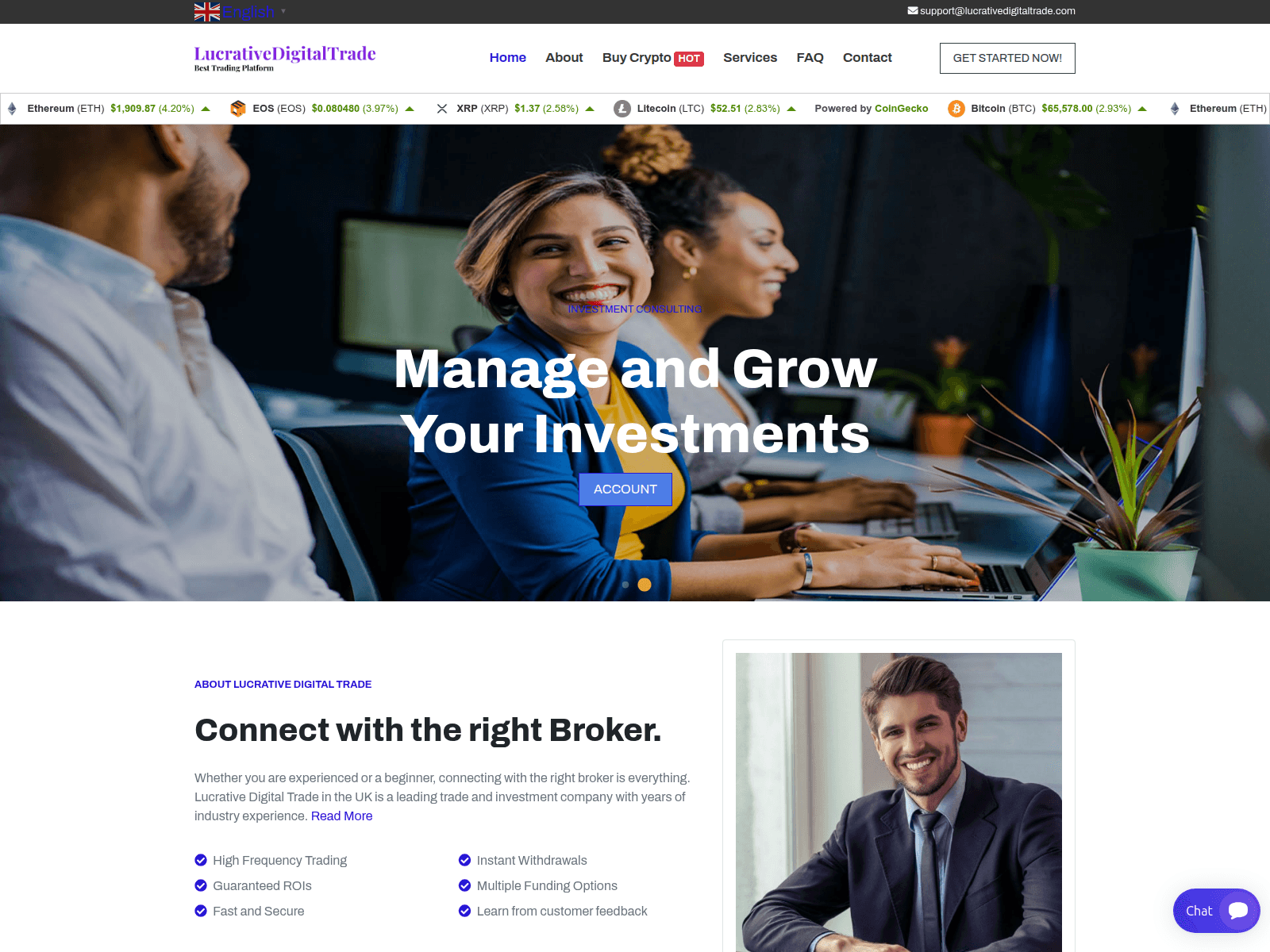 Screenshot of lucrativedigitaltrade.com