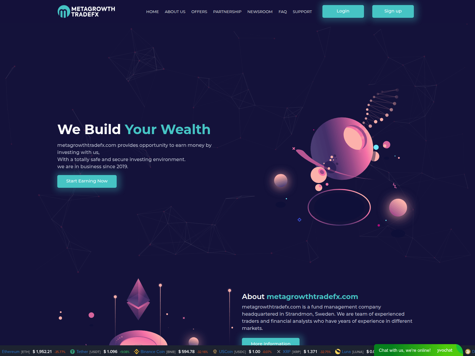 Screenshot of metagrowthtradefx.com
