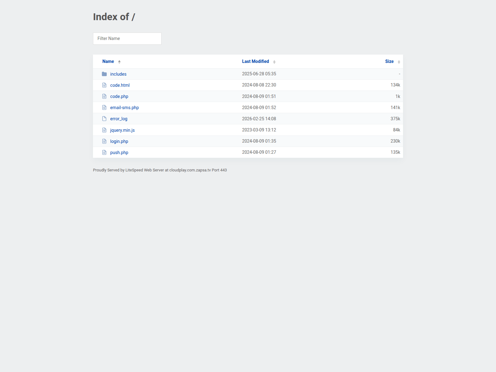 Screenshot of cloudplay.com.zapsa.tv