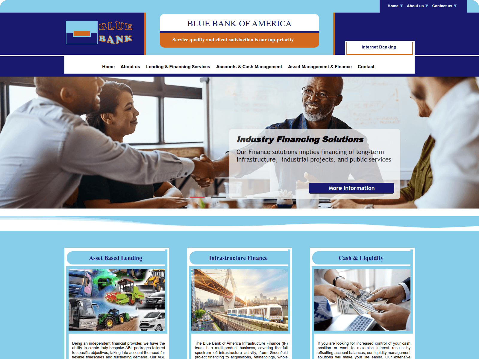 Screenshot of www.bluebankofamerica.com