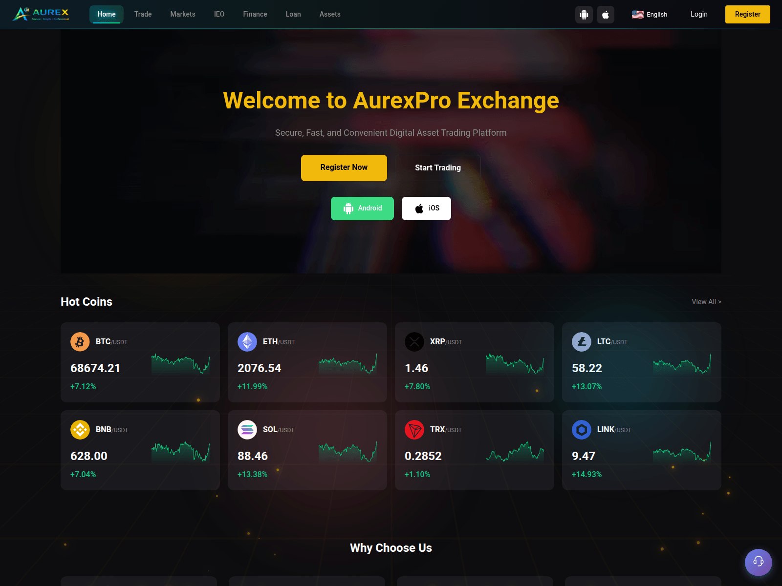Screenshot of aurexexltd.com