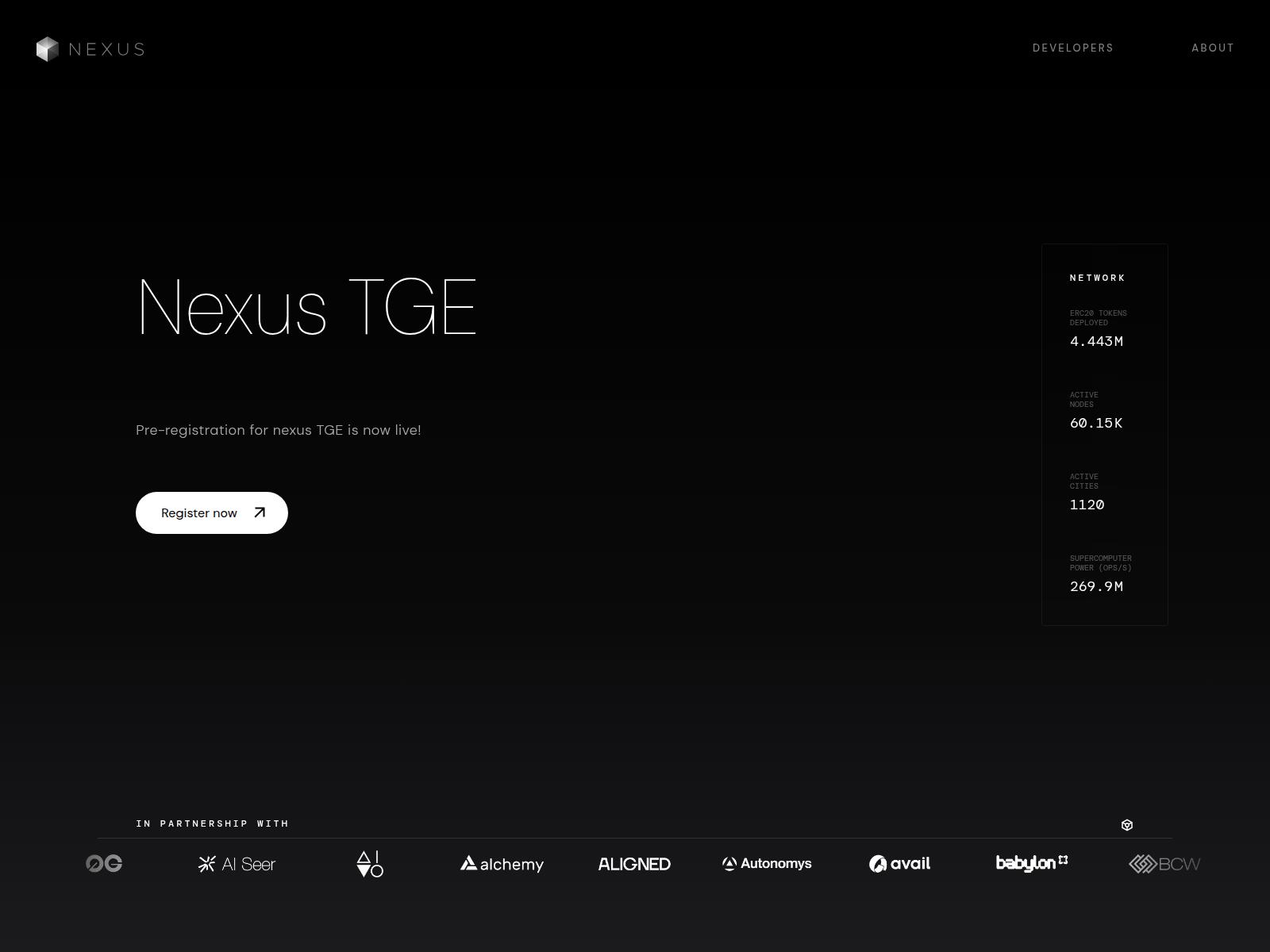 Screenshot of tge-nexus.xyz