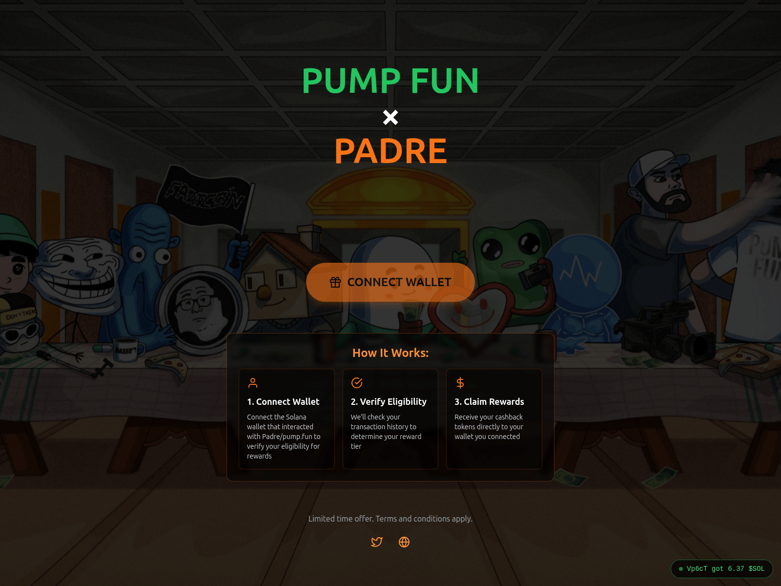 Screenshot of cashback-padre.xyz