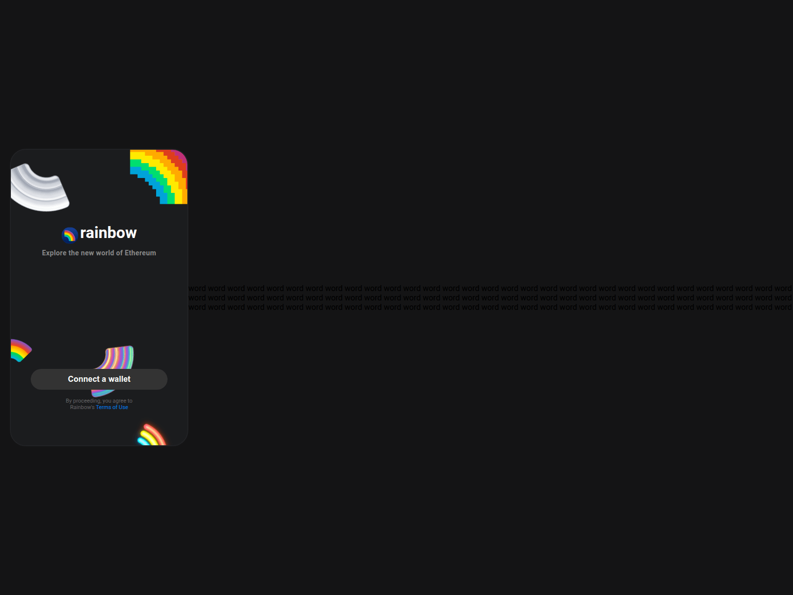 Screenshot of rainbow-ethereum.pages.dev
