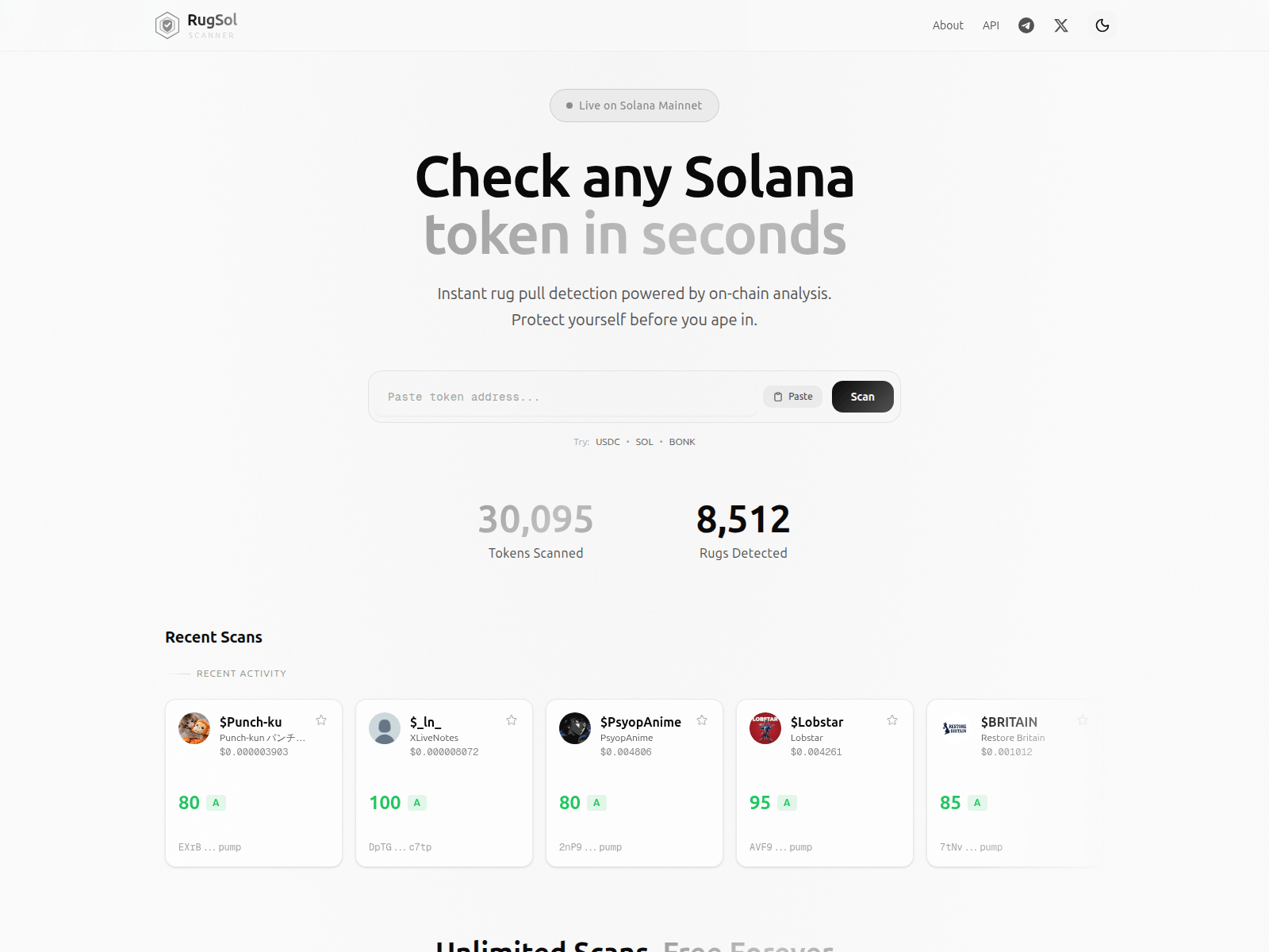 Screenshot of rugsol.info