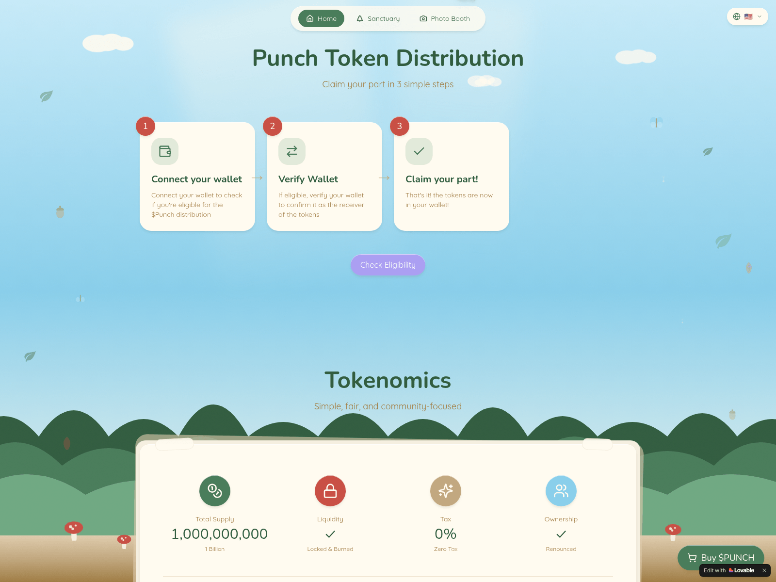 Screenshot of punchsonsol.com