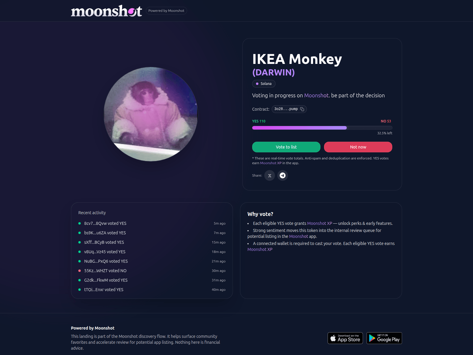 Screenshot of moonshts-vote.fun