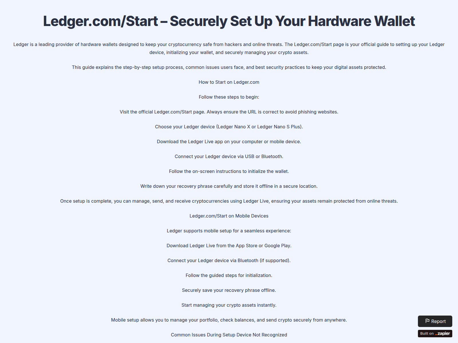 Screenshot of live-ledge.zapier.app