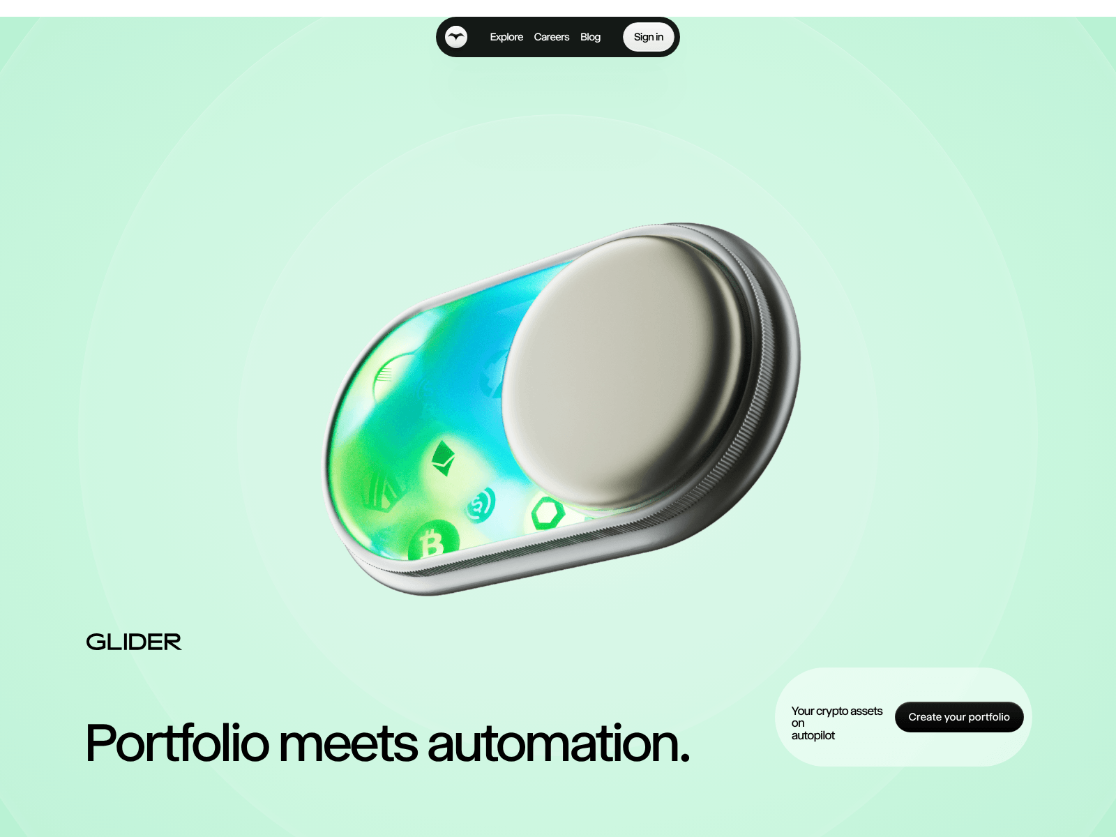 Screenshot of gliderfi.run