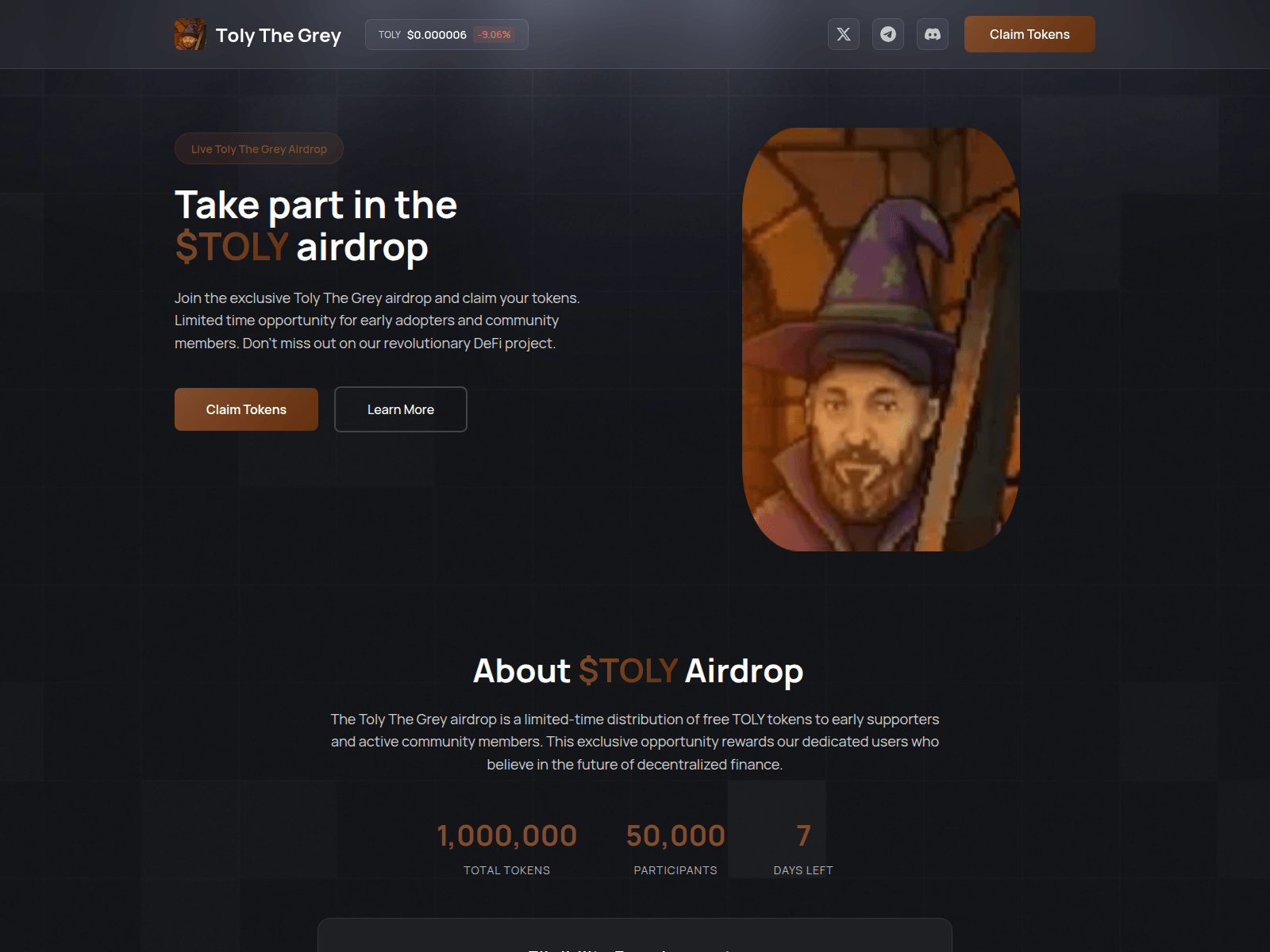 Screenshot of event-toly.fun