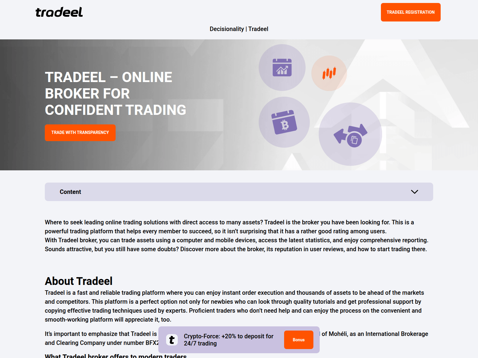Screenshot of tradeel.reviews
