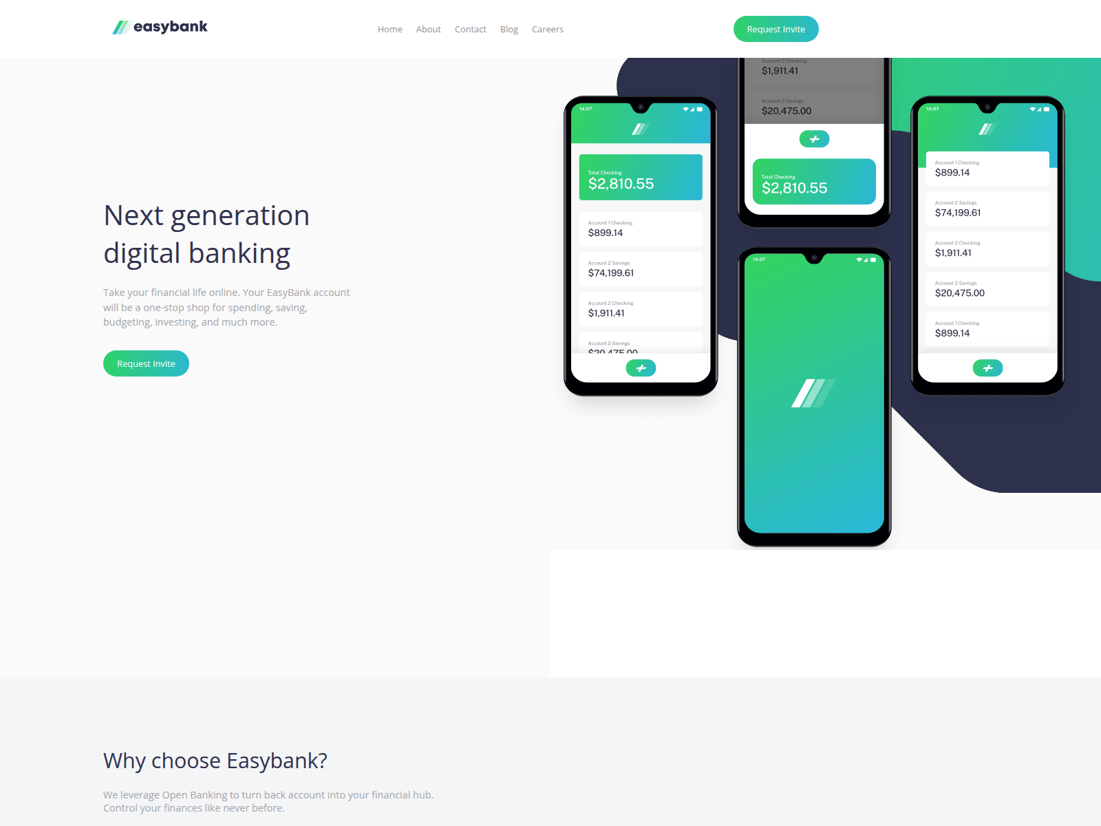 Screenshot of easy-bank-eta.vercel.app