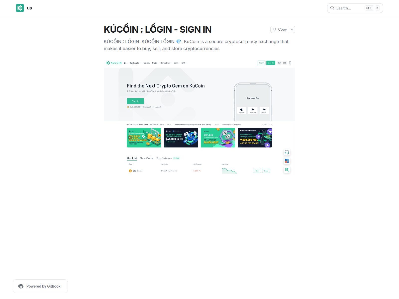 Screenshot of kucoinedlorrn.gitbook.io