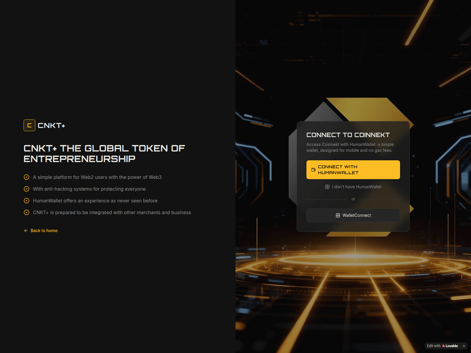 Screenshot of dapp-cnktplus.app