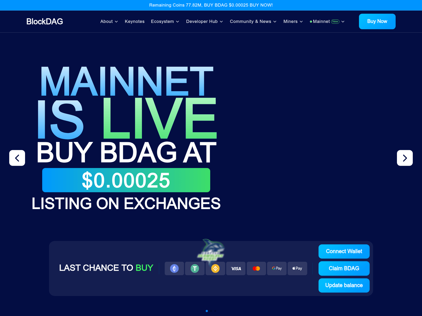 Screenshot of blockdagclaiming.com