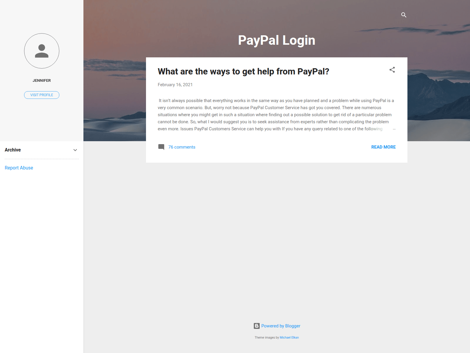 Screenshot of paypal-logiin.blogspot.com