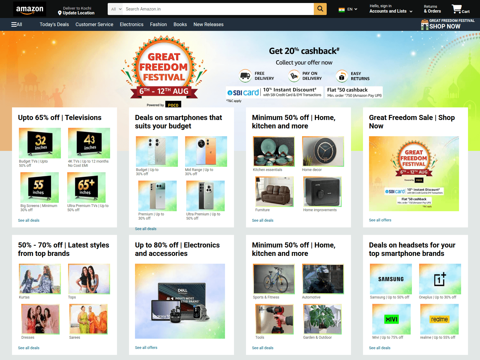 Screenshot of amazon-clone-kappa-eight.vercel.app