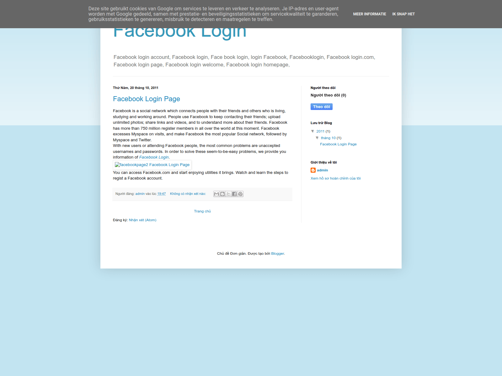 Screenshot of facebookloginaccount.blogspot.com