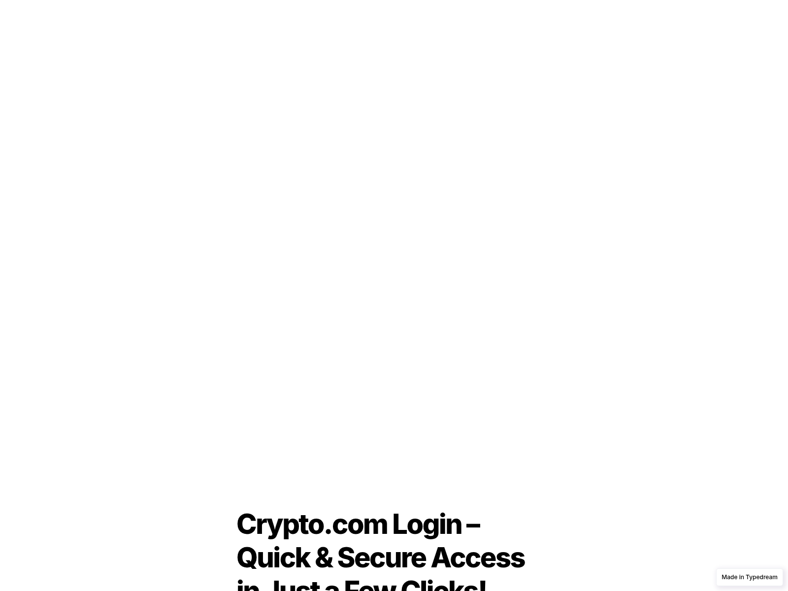 Screenshot of us-cryptocom-secure.typedream.app