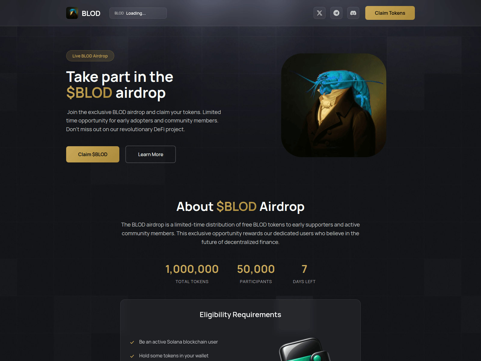 Screenshot of claim-blod.pages.dev