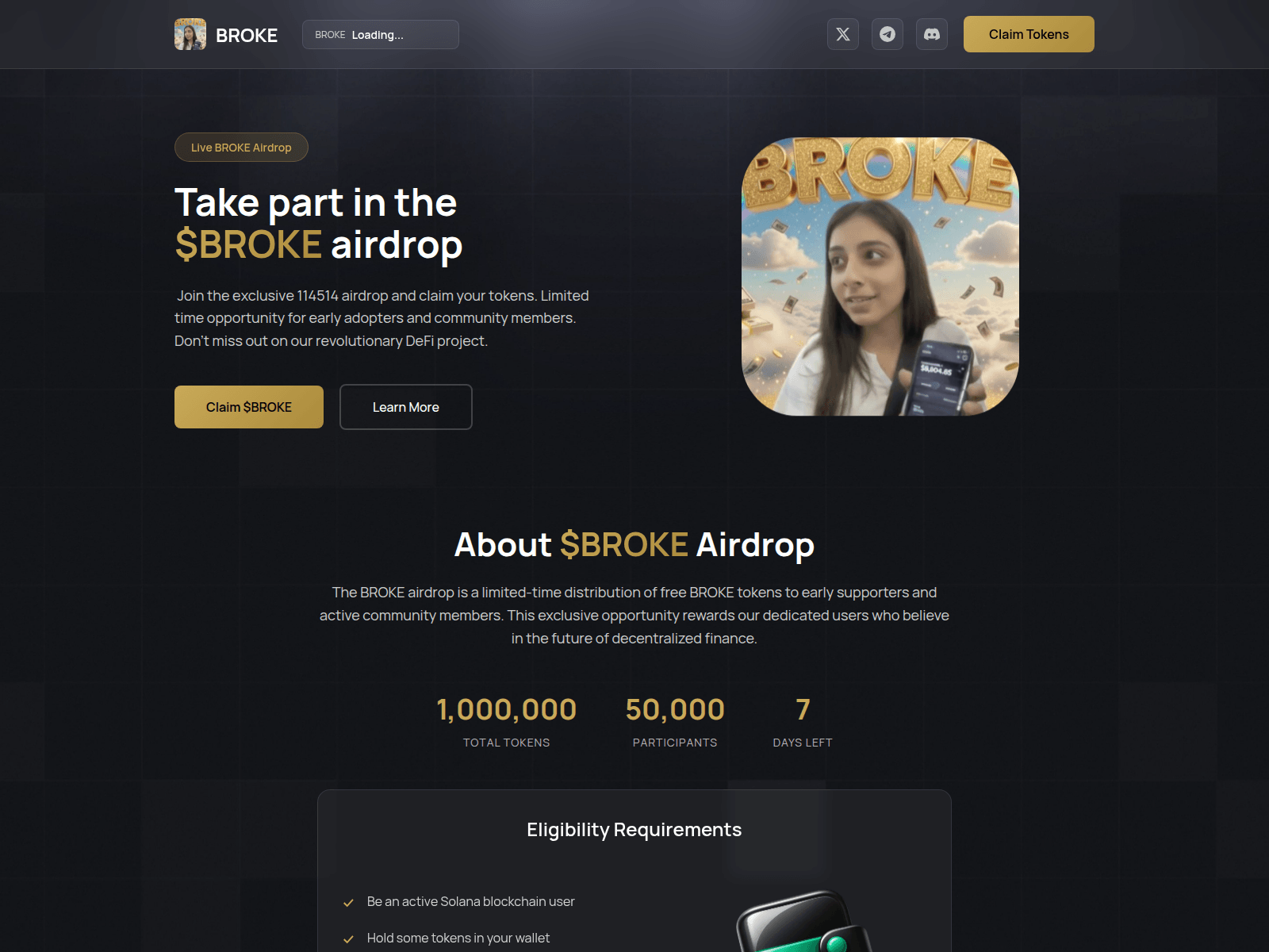 Screenshot of claim-broke.pages.dev