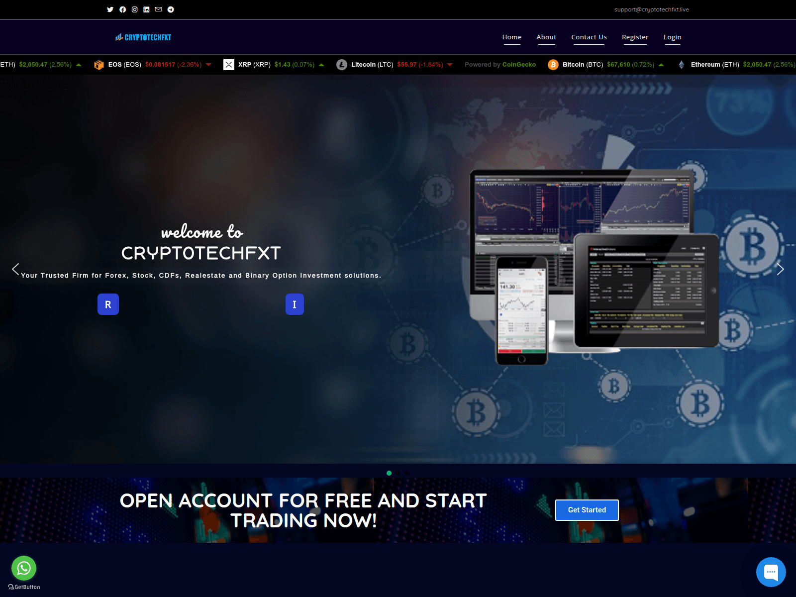 Screenshot of cryptotechfxt.live