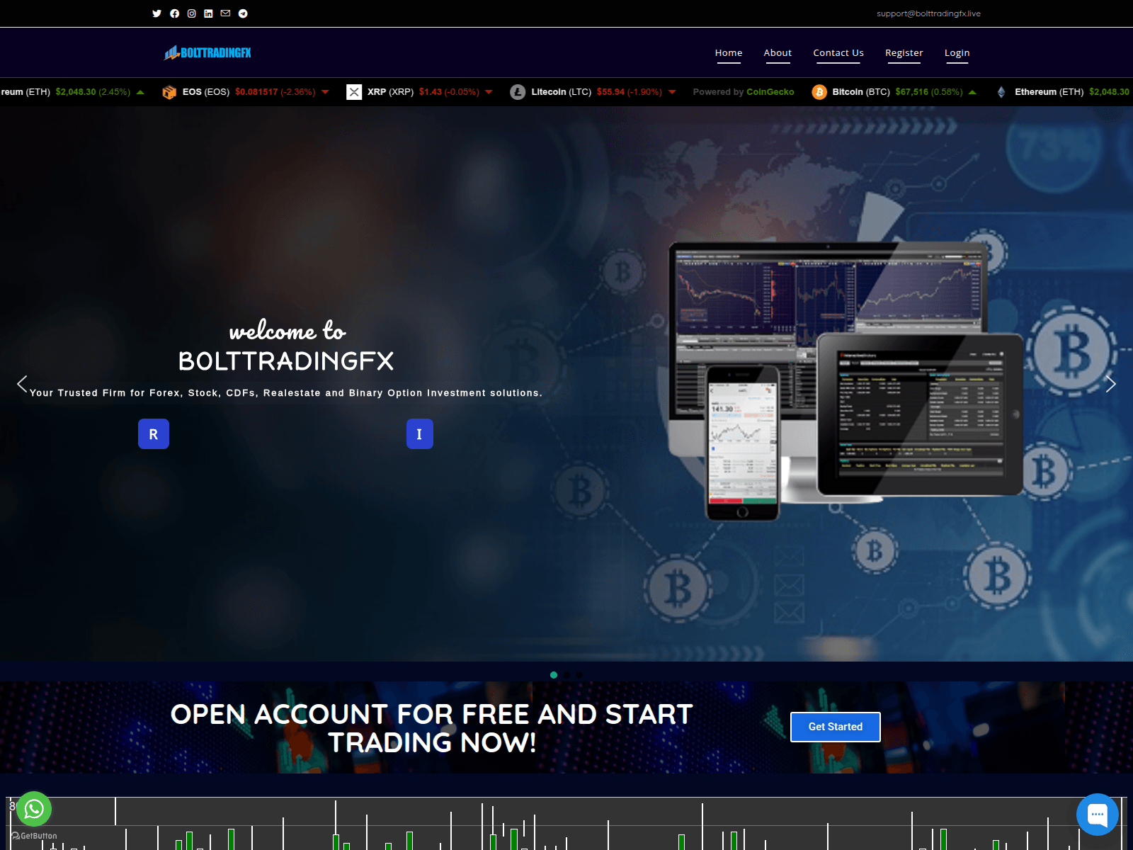 Screenshot of bolttradingfx.live