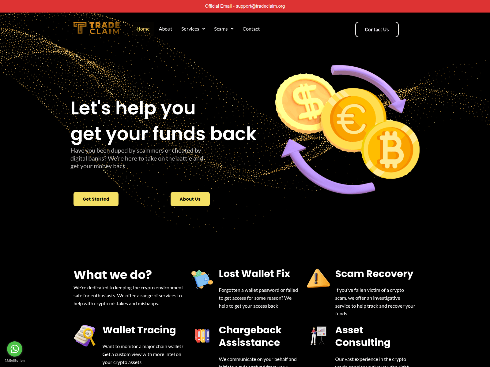 Screenshot of tradeclaim.org