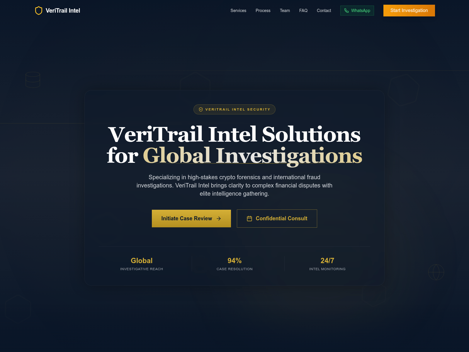Screenshot of veritrailintel.com