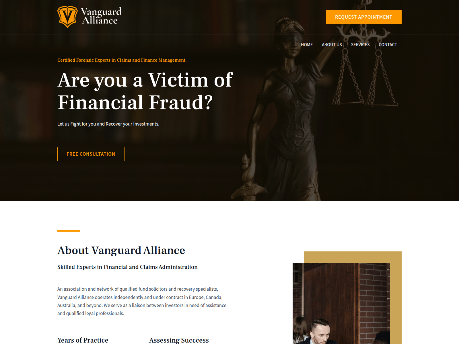Screenshot of vanguardalliancegroup.com