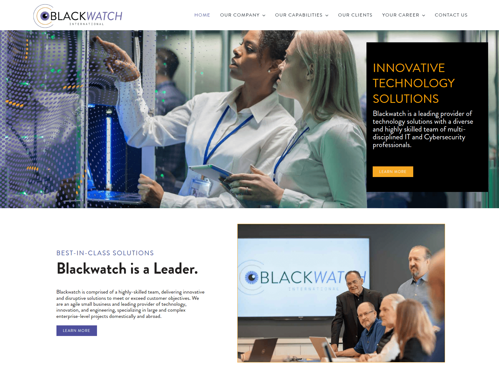 Screenshot of blackwatchintel.com