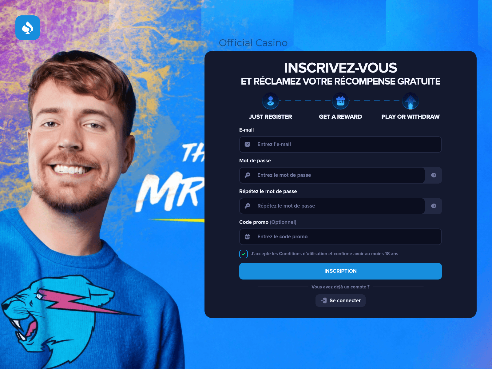 Screenshot of mrbeast.world