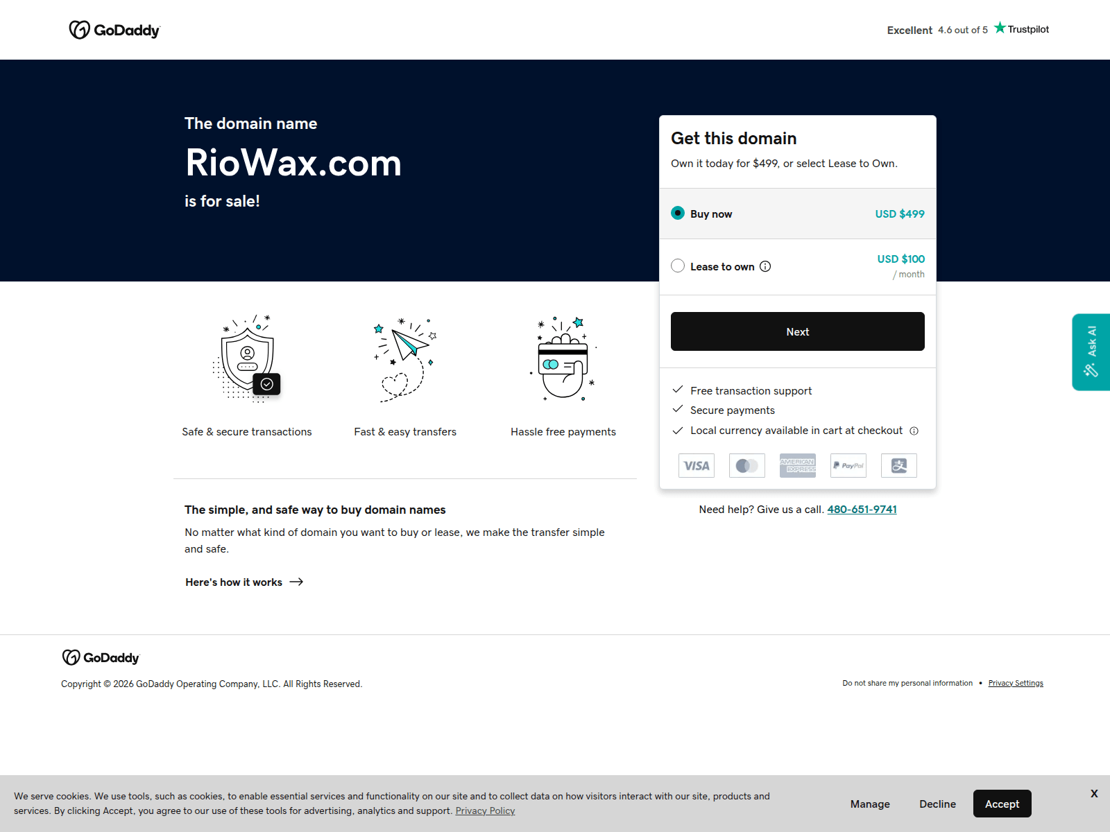 Screenshot of riowax.com