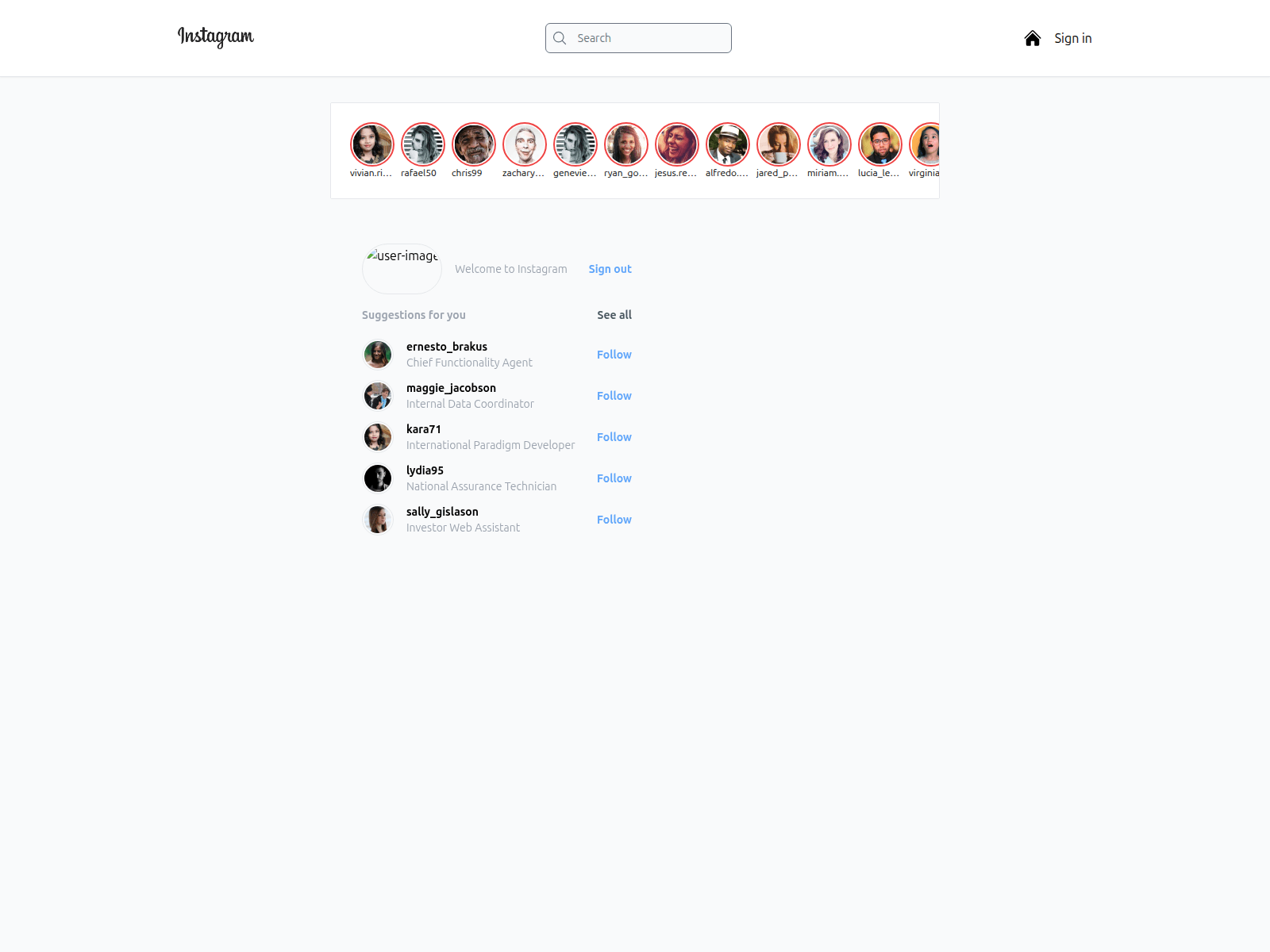 Screenshot of instagram-clone-eta-three.vercel.app