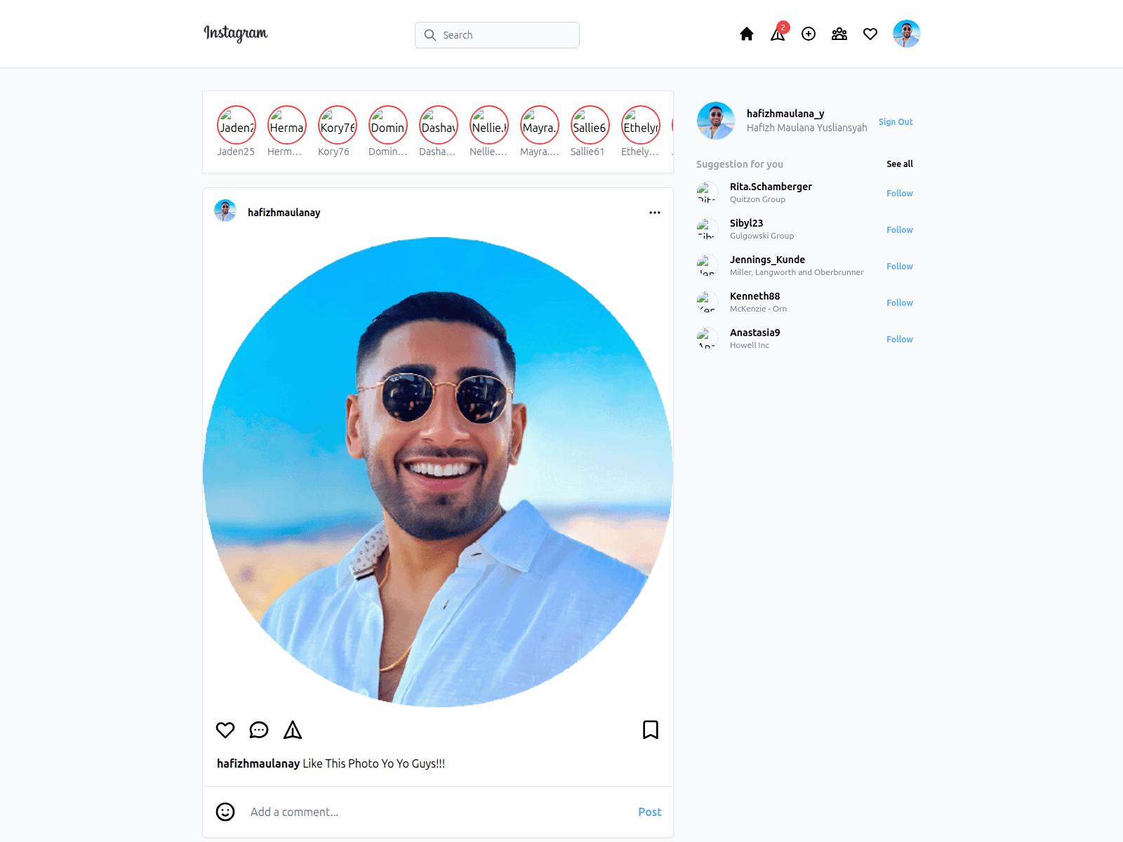 Screenshot of instagram-clone-v2-nextjs.vercel.app