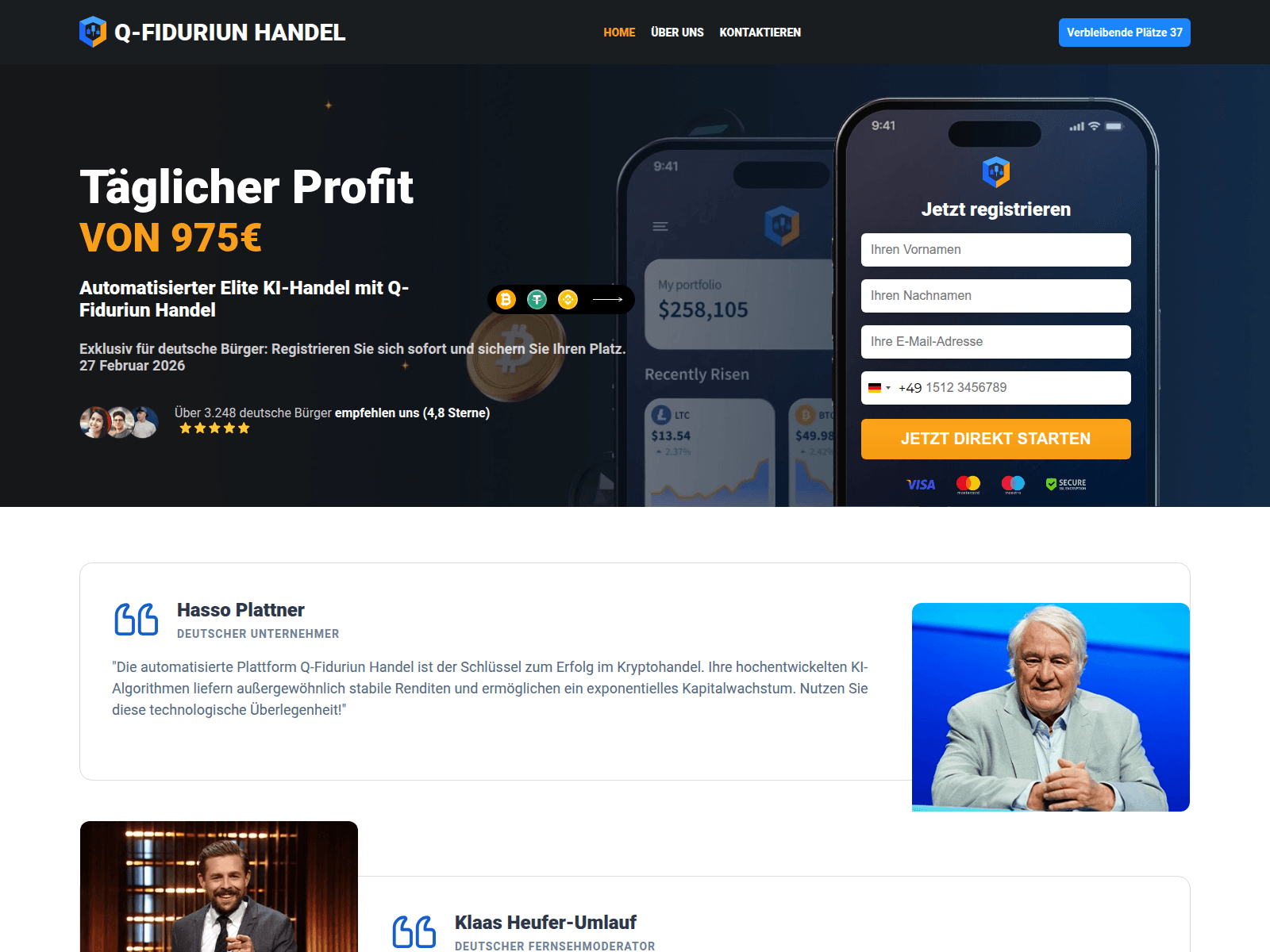 Screenshot of q-fiduriunhandel.com